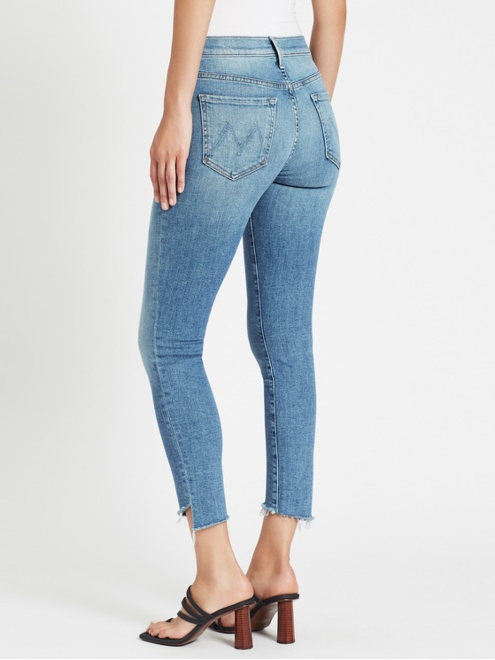 Mother Denim The Stunner Zip Ankle Step Fray size 27 in Camp Expert Wash - Picture 2 of 12